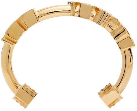 versace gold logo bangle|versace bangle gold.